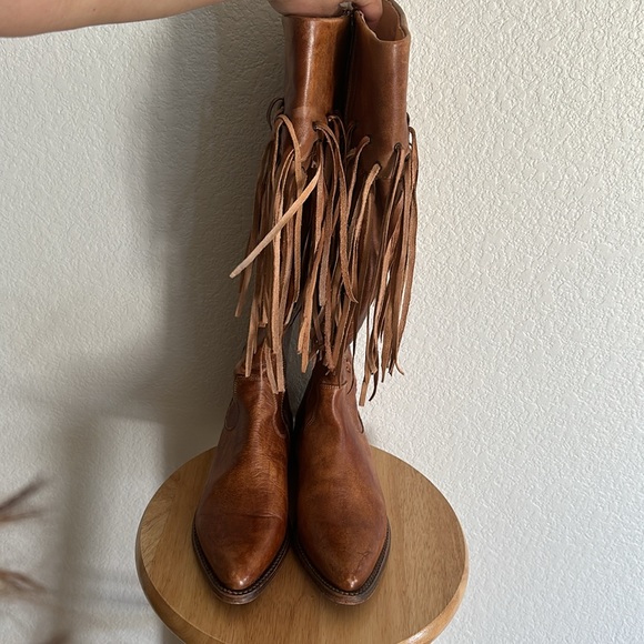 BedStu Hoplia Fringe Leather Tall Boots - Picture 2 of 8